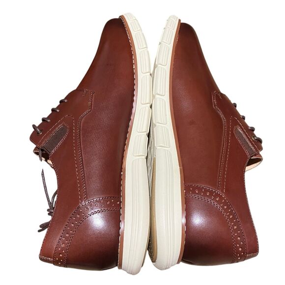 BRUNO MARC NEW YORK Shoes Mens 13 Purpose Brown Leather Oxford Dress - Picture 6 of 13